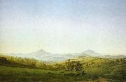 Caspar David Friedrich Bohemian Landscape with the Milesovka painting